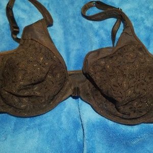 Warner black sexy lace bra